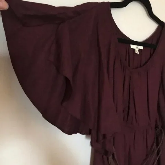 YA Los Angeles wine Tunic Top Blouse Size L never worn - Picture 3 of 8